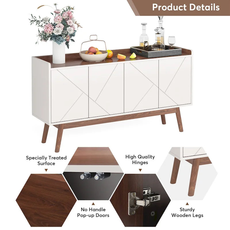 55-inch dressoir met verstelbare plank