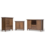 Massief houten lage opbergkast - 81,3 cm B x 35,6 cm D x 78,7 cm H
