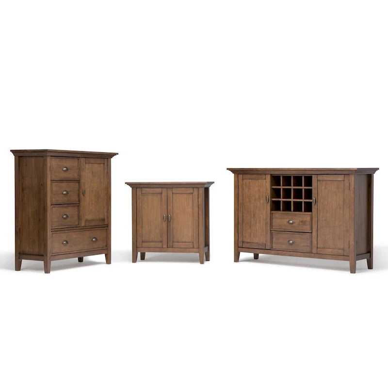 Massief houten lage opbergkast - 81,3 cm B x 35,6 cm D x 78,7 cm H