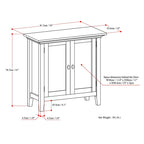 Massief houten lage opbergkast - 81,3 cm B x 35,6 cm D x 78,7 cm H