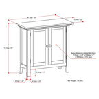 Massief houten lage opbergkast - 81,3 cm B x 35,6 cm D x 78,7 cm H