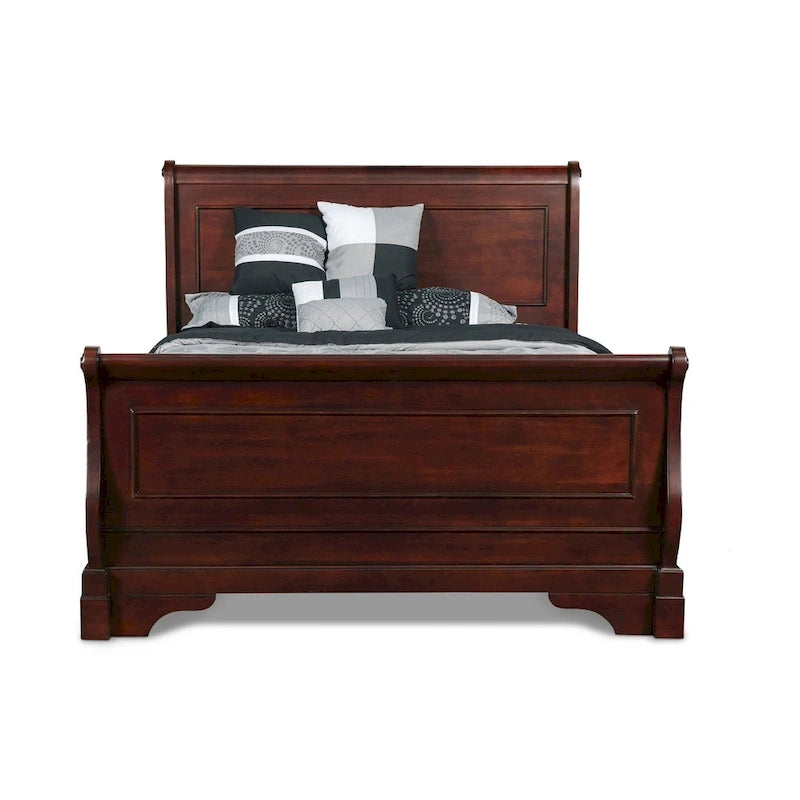 Bordeaux Sleigh Bed – Houten Frame, Meerdere Maten