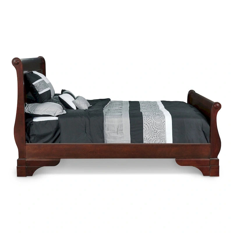 Bordeaux Sleigh Bed – Houten Frame, Meerdere Maten