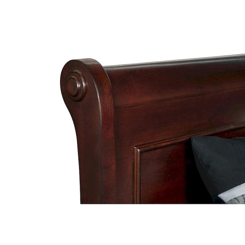 Bordeaux Sleigh Bed – Houten Frame, Meerdere Maten