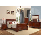 Bordeaux Sleigh Bed – Houten Frame, Meerdere Maten