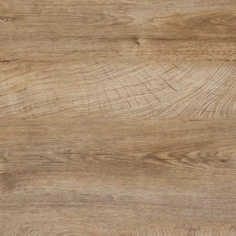 Rechthoekig bureau met houten blad en metalen onderstel