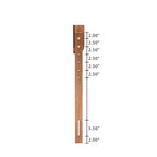 Walnootkleurig houten platformbed met synthetisch rotan