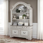 Antiek witte credenza en buffetkast