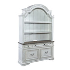 Antiek witte credenza en buffetkast