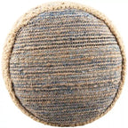 Boheemse Jute & Denim Cilinder Poef