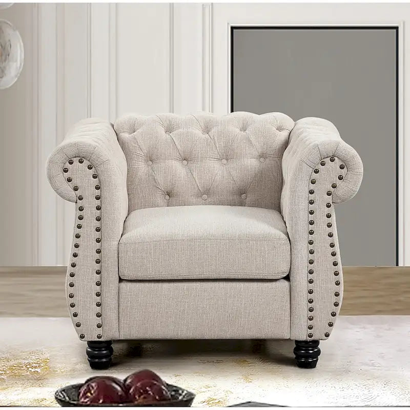 Gecapitonneerde Chesterfield fauteuil