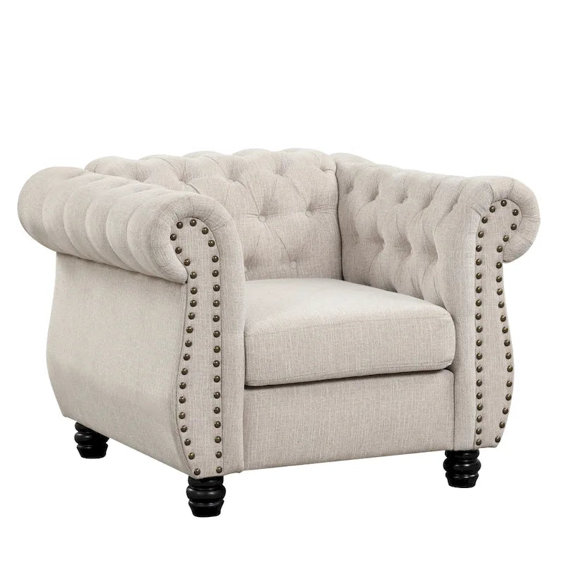 Gecapitonneerde Chesterfield fauteuil