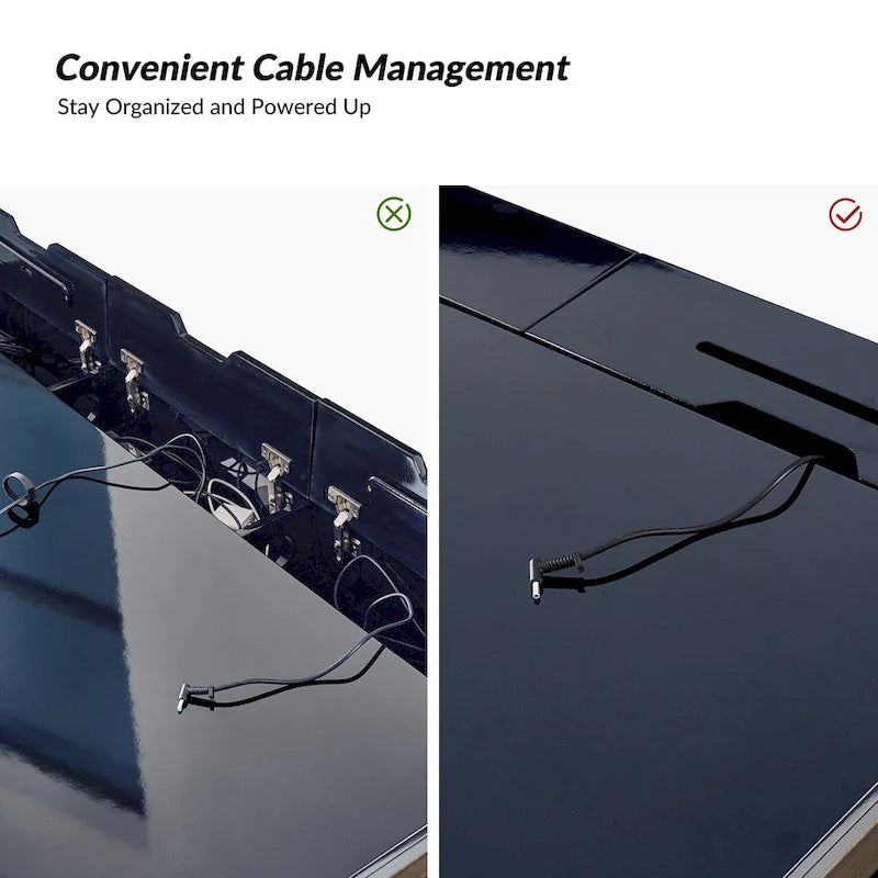 Modern bureau met 3 laden, USB-poorten en stopcontact