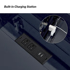 Modern bureau met 3 laden, USB-poorten en stopcontact