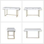 Modern bureau met 3 laden, USB-poorten en stopcontact