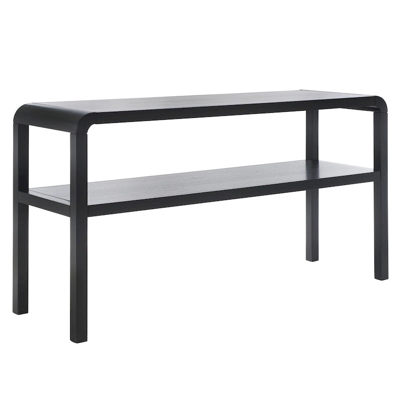 2-laags consoletafel met massief houten frame