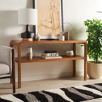 2-laags consoletafel met massief houten frame