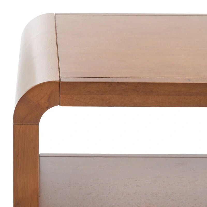 2-laags consoletafel met massief houten frame