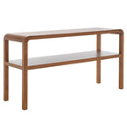 2-laags consoletafel met massief houten frame