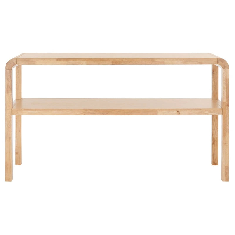 2-laags consoletafel met massief houten frame