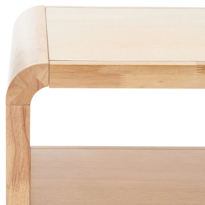 2-laags consoletafel met massief houten frame
