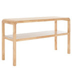 2-laags consoletafel met massief houten frame