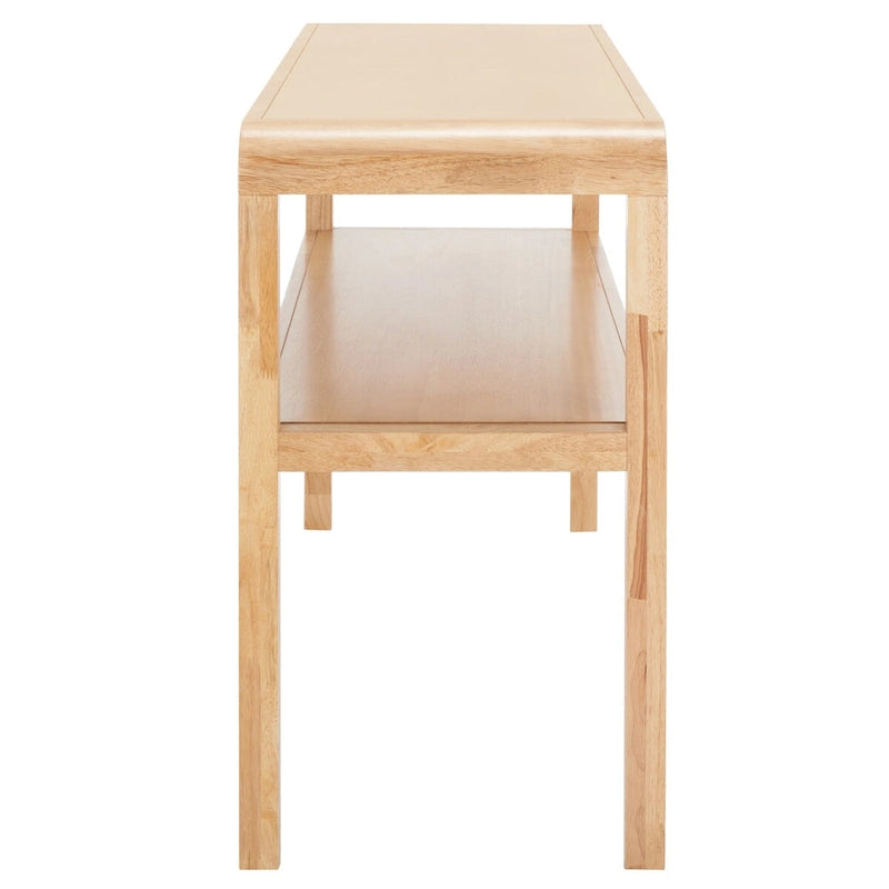 2-laags consoletafel met massief houten frame