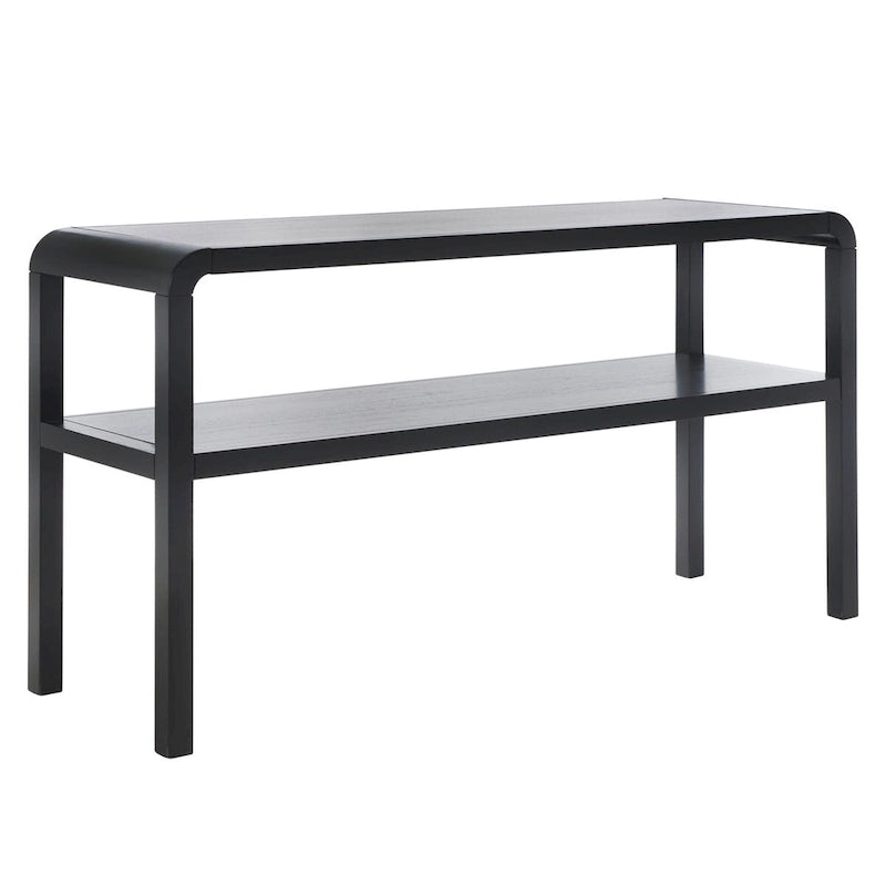 2-laags consoletafel met massief houten frame