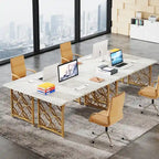 63-inch computerbureau met metalen frame, schrijfbureau voor thuiskantoor