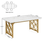 63-inch computerbureau met metalen frame, schrijfbureau voor thuiskantoor