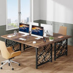 63-inch computerbureau met metalen frame, schrijfbureau voor thuiskantoor