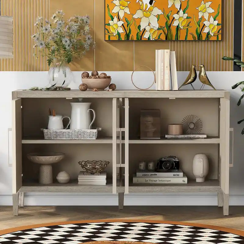 Dressoir met 4 deuren en verstelbare planken