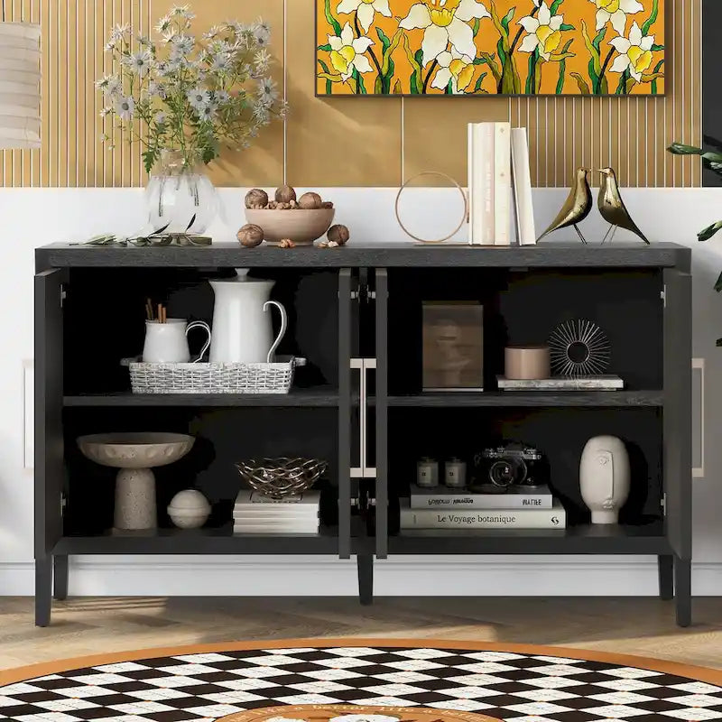 Dressoir met 4 deuren en verstelbare planken