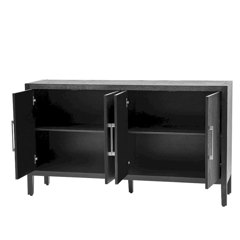 Dressoir met 4 deuren en verstelbare planken