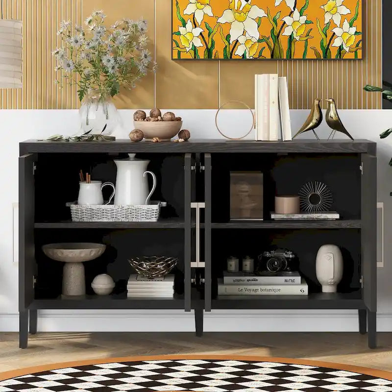 Dressoir met 4 deuren en verstelbare planken
