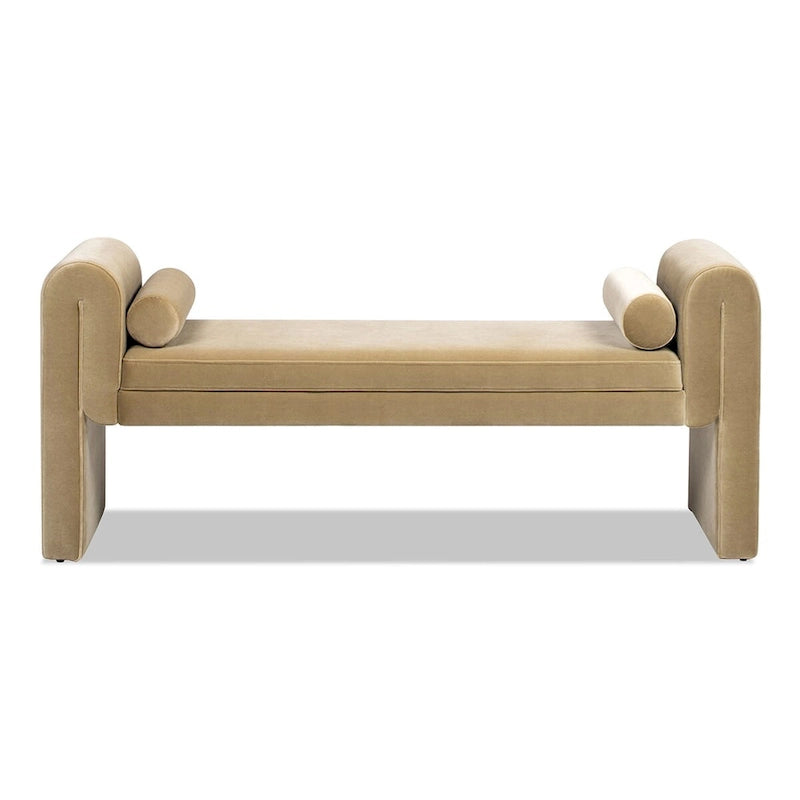 60,5" Gestoffeerde gangbank met gebogen armleuning