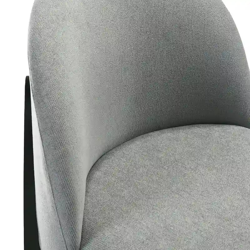 Eetkamerstoel (Set van 2) - Stoffen Bekleding met Massief Houten Poten
