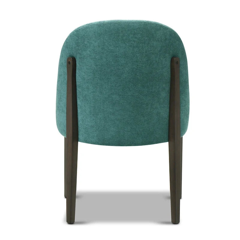 Eetkamerstoel (Set van 2) - Stoffen Bekleding met Massief Houten Poten