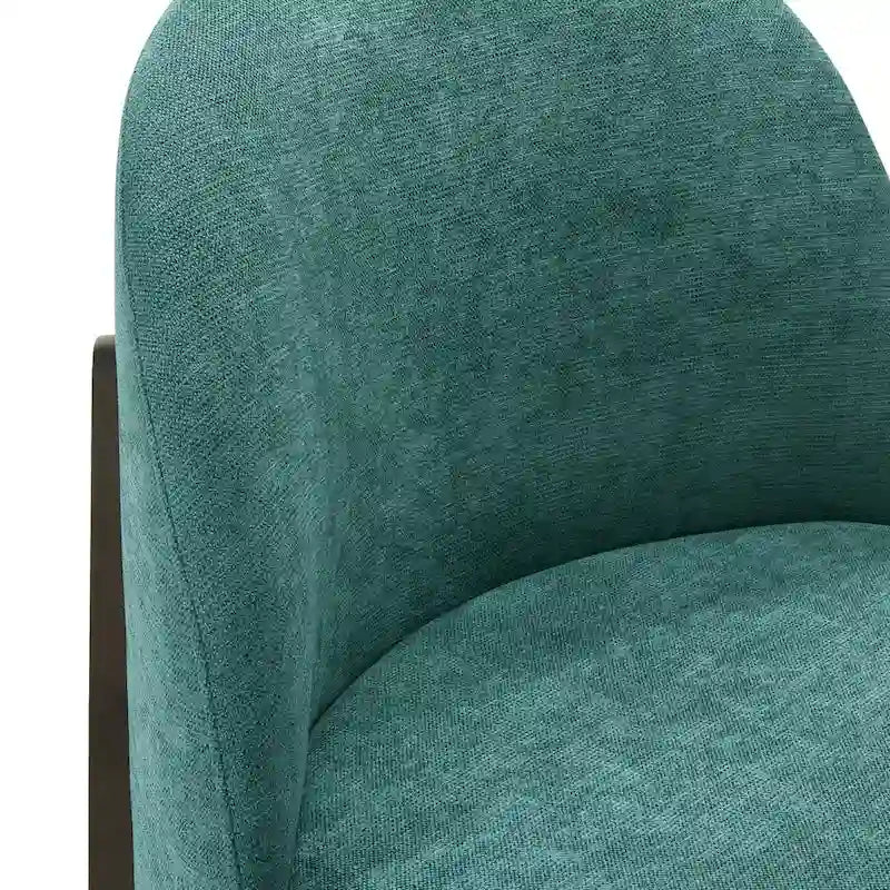 Eetkamerstoel (Set van 2) - Stoffen Bekleding met Massief Houten Poten
