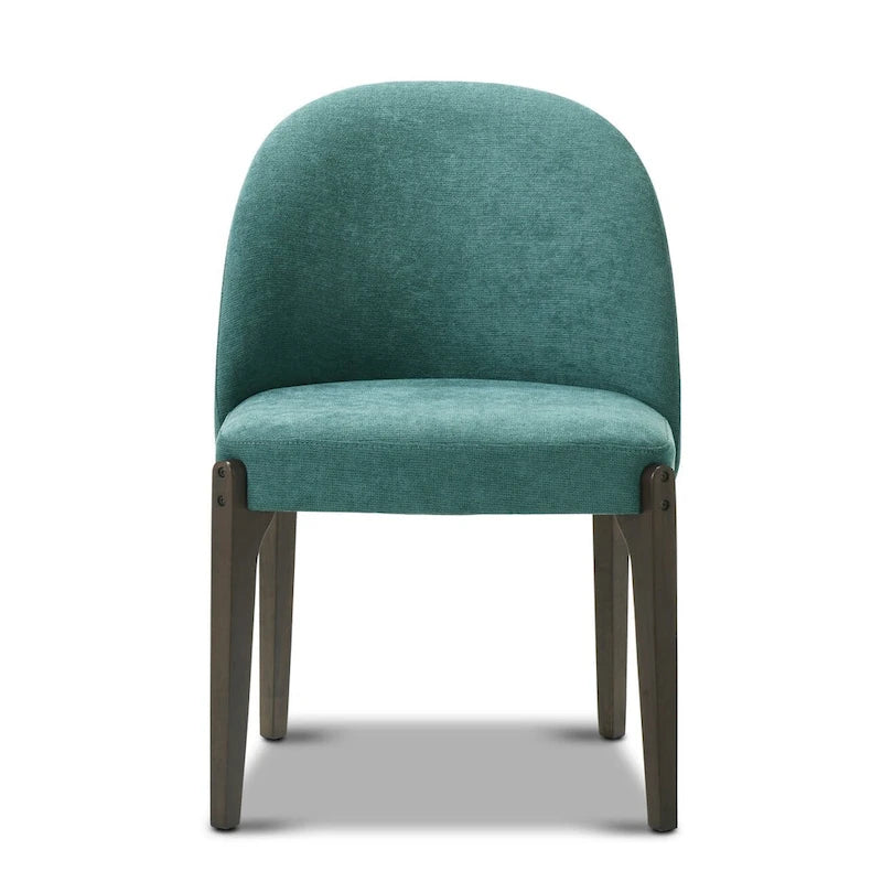 Eetkamerstoel (Set van 2) - Stoffen Bekleding met Massief Houten Poten