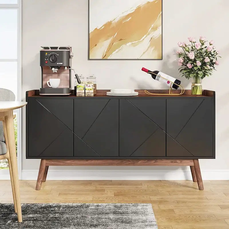55-inch dressoir met opbergruimte en deuren