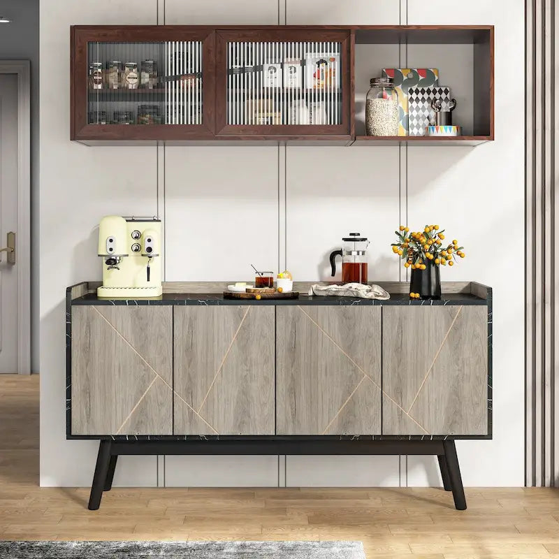 55-inch dressoir met opbergruimte en deuren