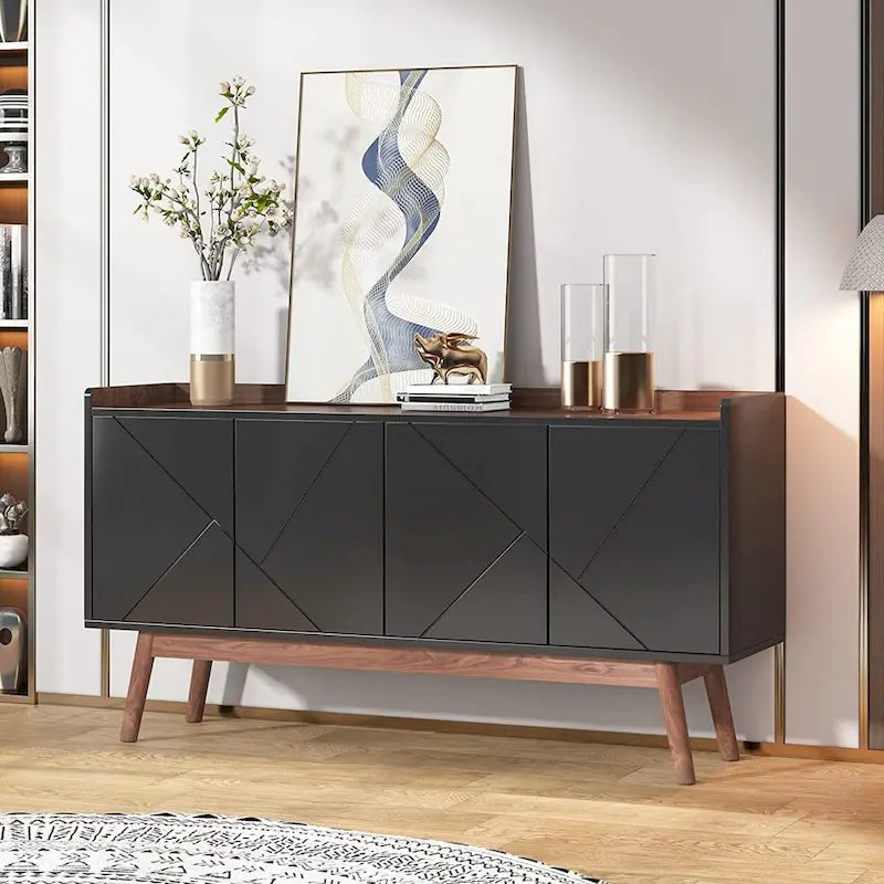 55-inch dressoir met opbergruimte en deuren