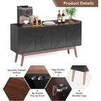 55-inch dressoir met opbergruimte en deuren