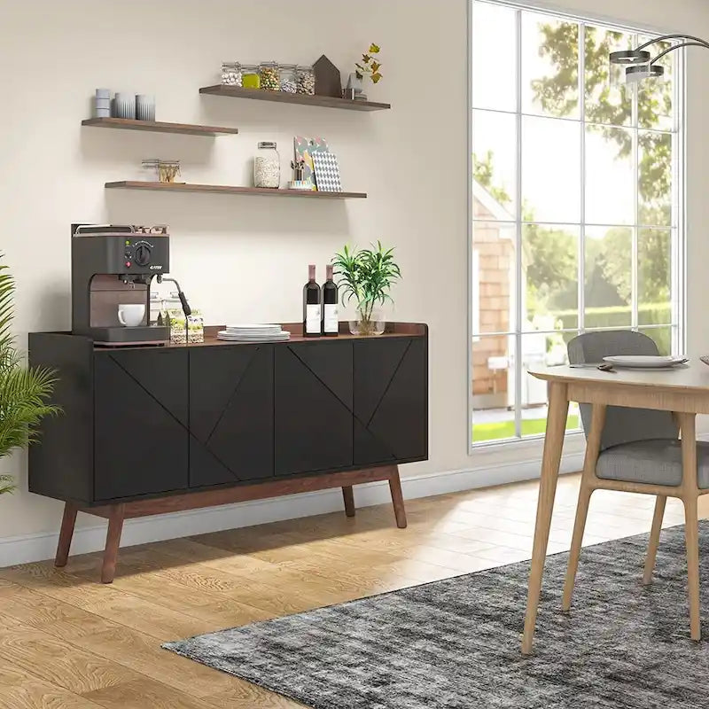 55-inch dressoir met opbergruimte en deuren