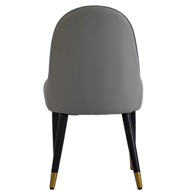 Set van 2 PU lederen eetkamerstoelen met metalen poten