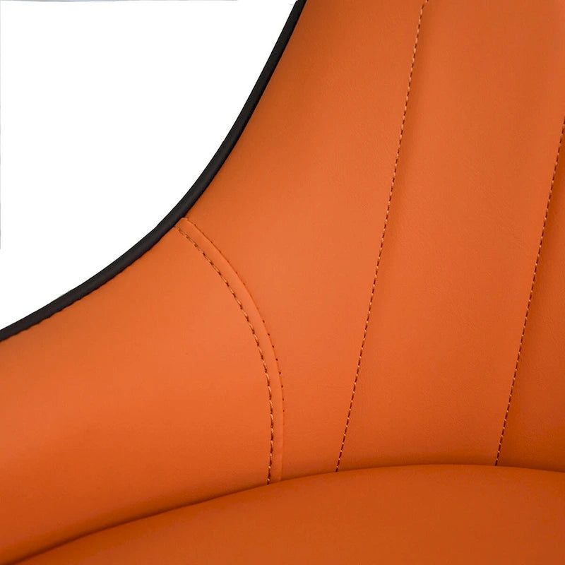 Set van 2 PU lederen eetkamerstoelen met metalen poten