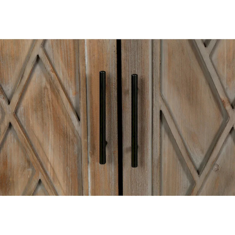 Houten opbergkast met 4 deuren