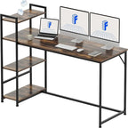 3-Laags Opbergbureau met Metalen Frame