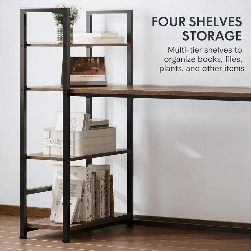 3-Laags Opbergbureau met Metalen Frame
